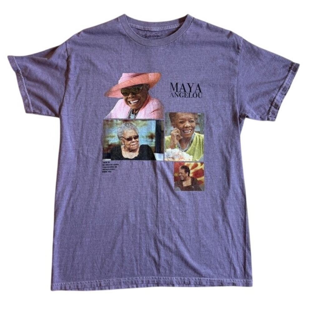 Maya Angelou poet No greater agony purple shirt Size Small/ Medium